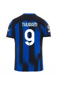 Inter Milan Marcus Thuram #9 Jalkapallovaatteet Kotipaita 2023-24 Lyhythihainen